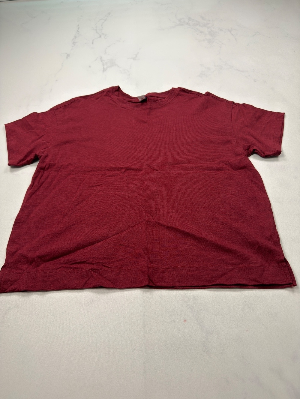 Old Navy Classic Style T Shirt Burgundy 90s Minimalist - Womens M